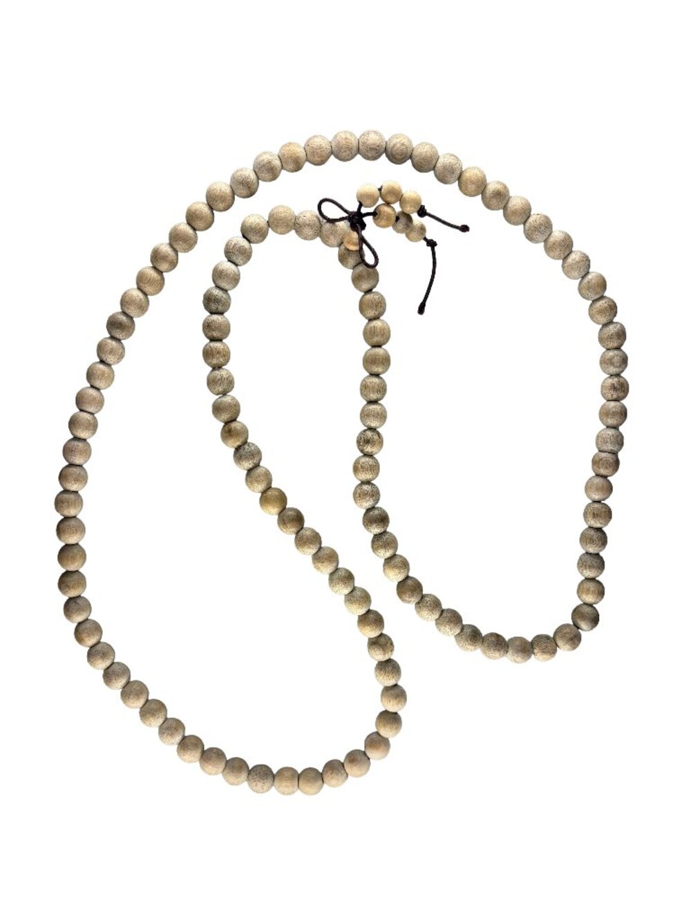 Natural Golden Nanmu Wood Mala Prayer 108 Beads 8mm Necklace Bracelet 16.7g
